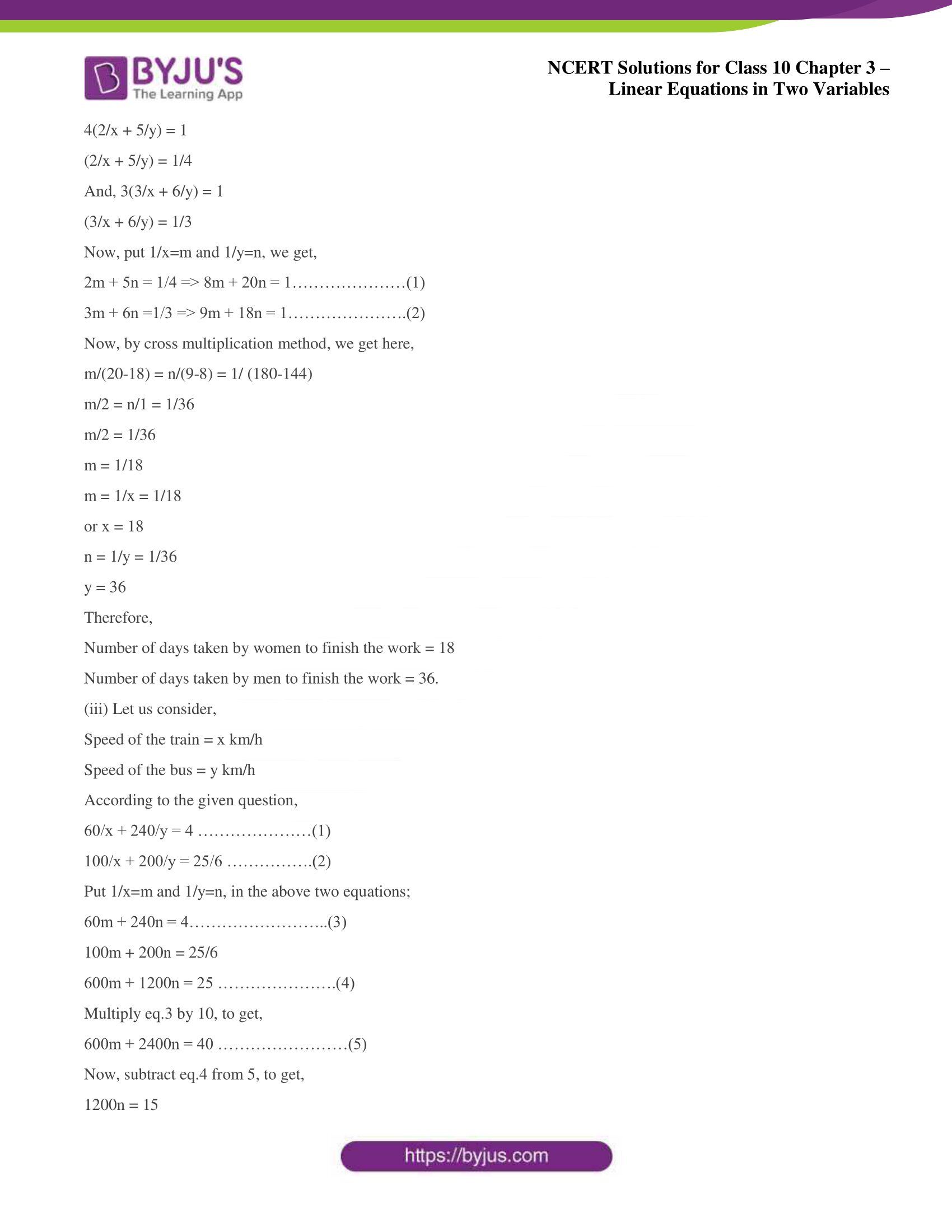 NCERT Solutions for Class 10 Chapter 3 Linear Equations in Two Variables NCERT Solutions for Class 10 Chapter 3 Linear Equations in Two Variables